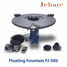 Плаваючий фонтан для ставка та фонтан-аератор Jebao FJ-500 із насосом, 3-ма світильниками та пультом управління