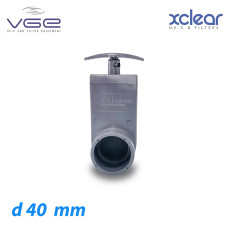 Засувка шиберна XClear для ПВХ труби 40 мм