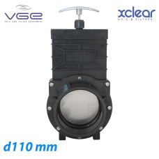 Засувка шиберна XClear для ПВХ труби 110 мм