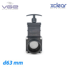 Засувка шиберна XClear для ПВХ труби 63 мм