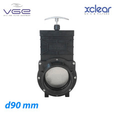 Засувка шиберна XClear для ПВХ труби 90 мм
